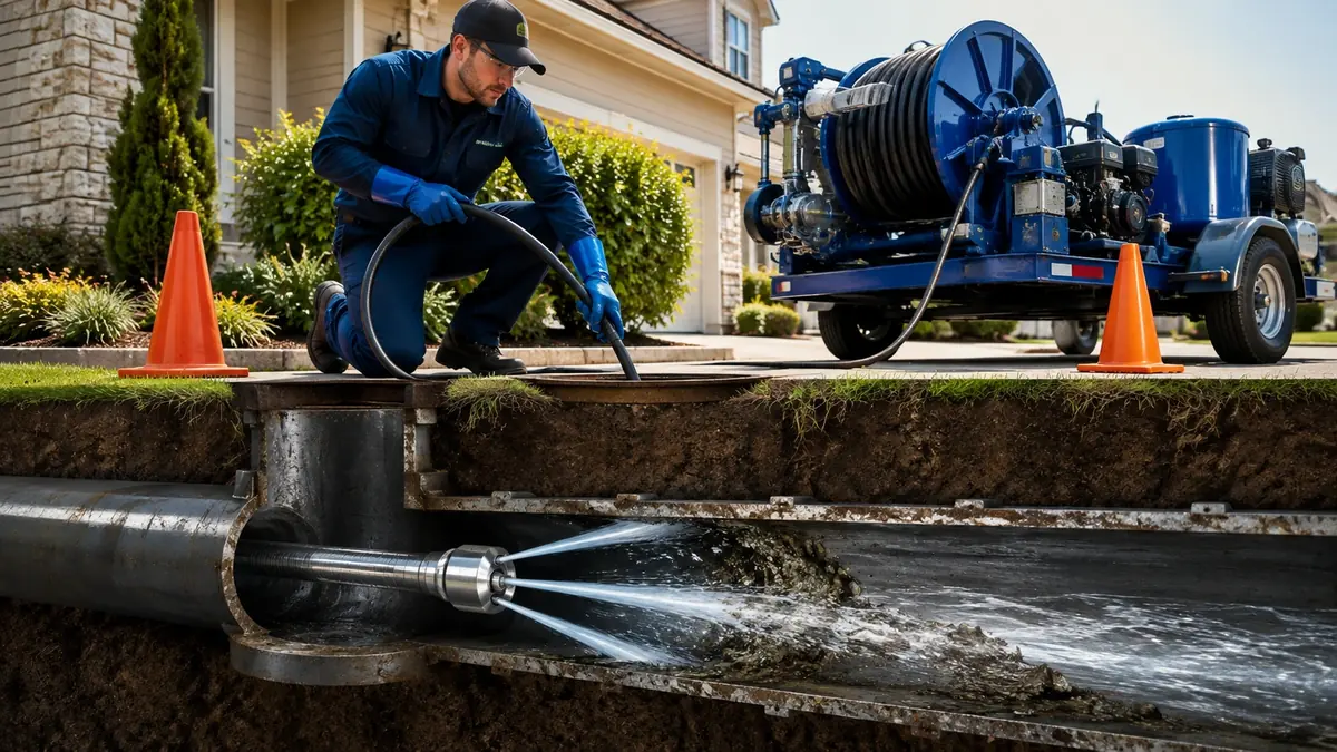 Main Sewer Line Hydro Jet Cleaning in Bodfish