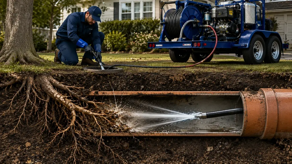 Tree Root Removal with Hydro Jetting in Bodfish